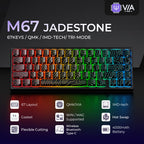 XVX M67 JadeStone Interstellar Black Tri-Mode RGB Mechanical Keyboard