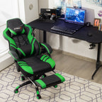 Adjustable Gaming Chair with Footrest - NEXVADO