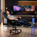 Gaming Chair for Adults, Ergonomic Computer Chair with Linkage Armrests,Height Adjustable Gamer Chair with Footrest and Headrest - NEXVADO