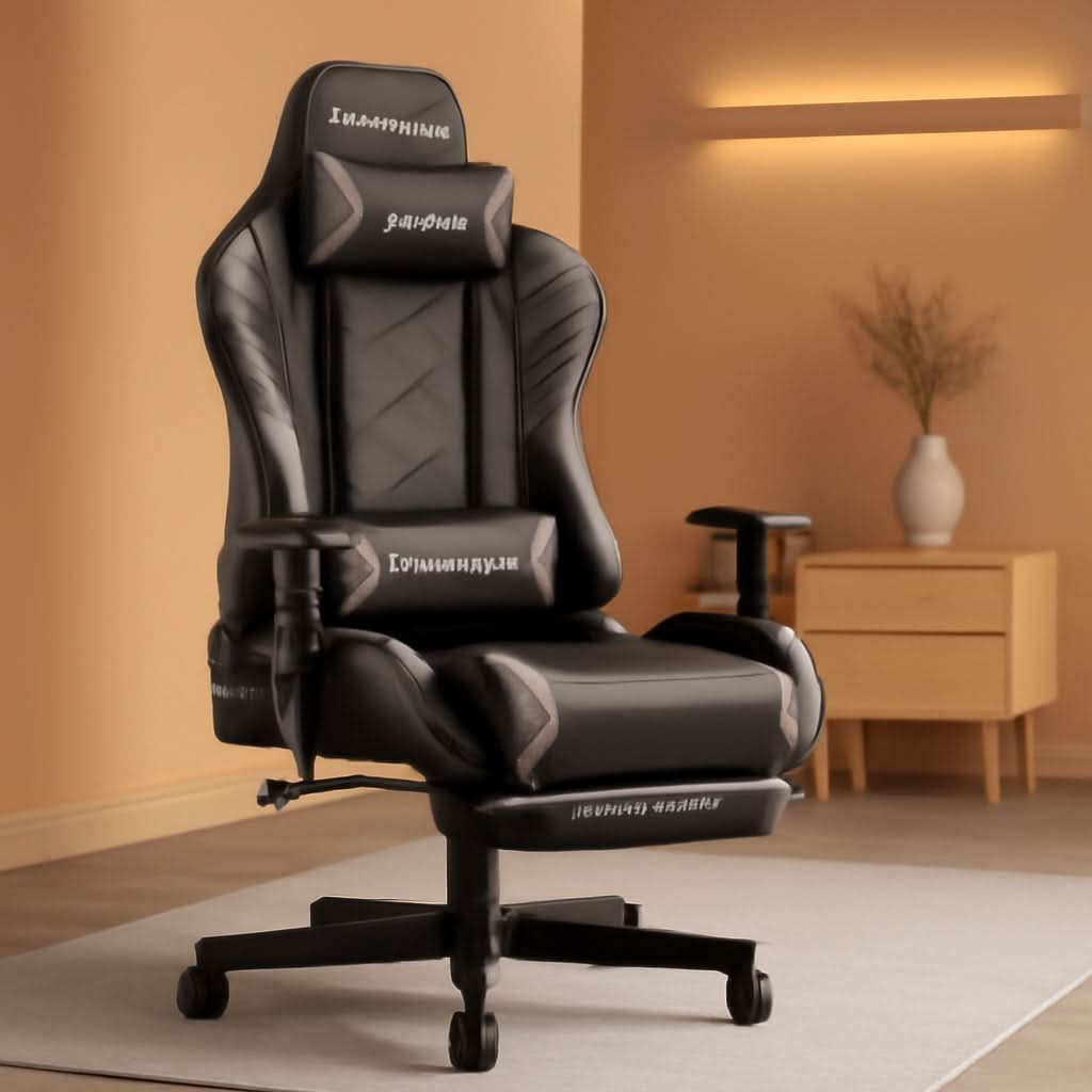 Gaming Chair With Bluetooth Speakers And Footrest Blue - NEXVADO