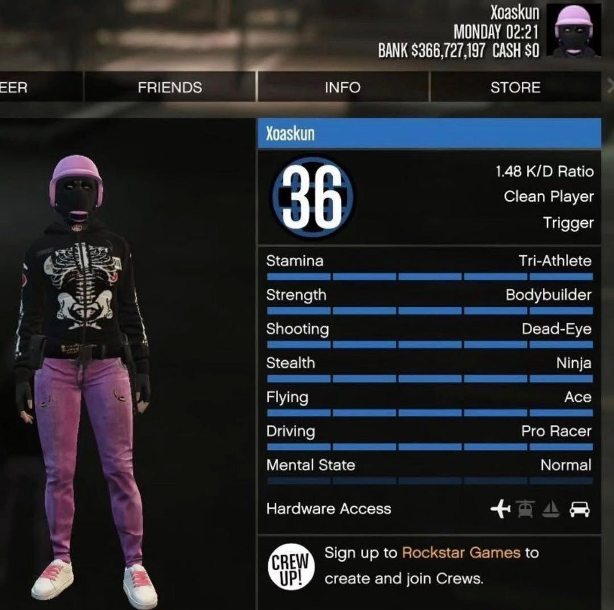GTA 5 Rank 30-8000, 100 Million Cash, Fast Run, 15 Modded Outfits, 8 Modded Cars (PlayStation/Xbox) - NEXVADO