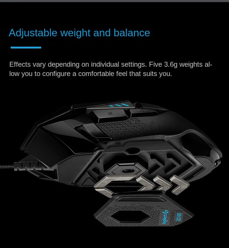 Logitech G502Hero Dominator Cable Gaming Mouse G502SE Esports PUBG RGB Backlight - NEXVADO