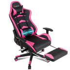 Massage Gaming Chair with Footrest - NEXVADO