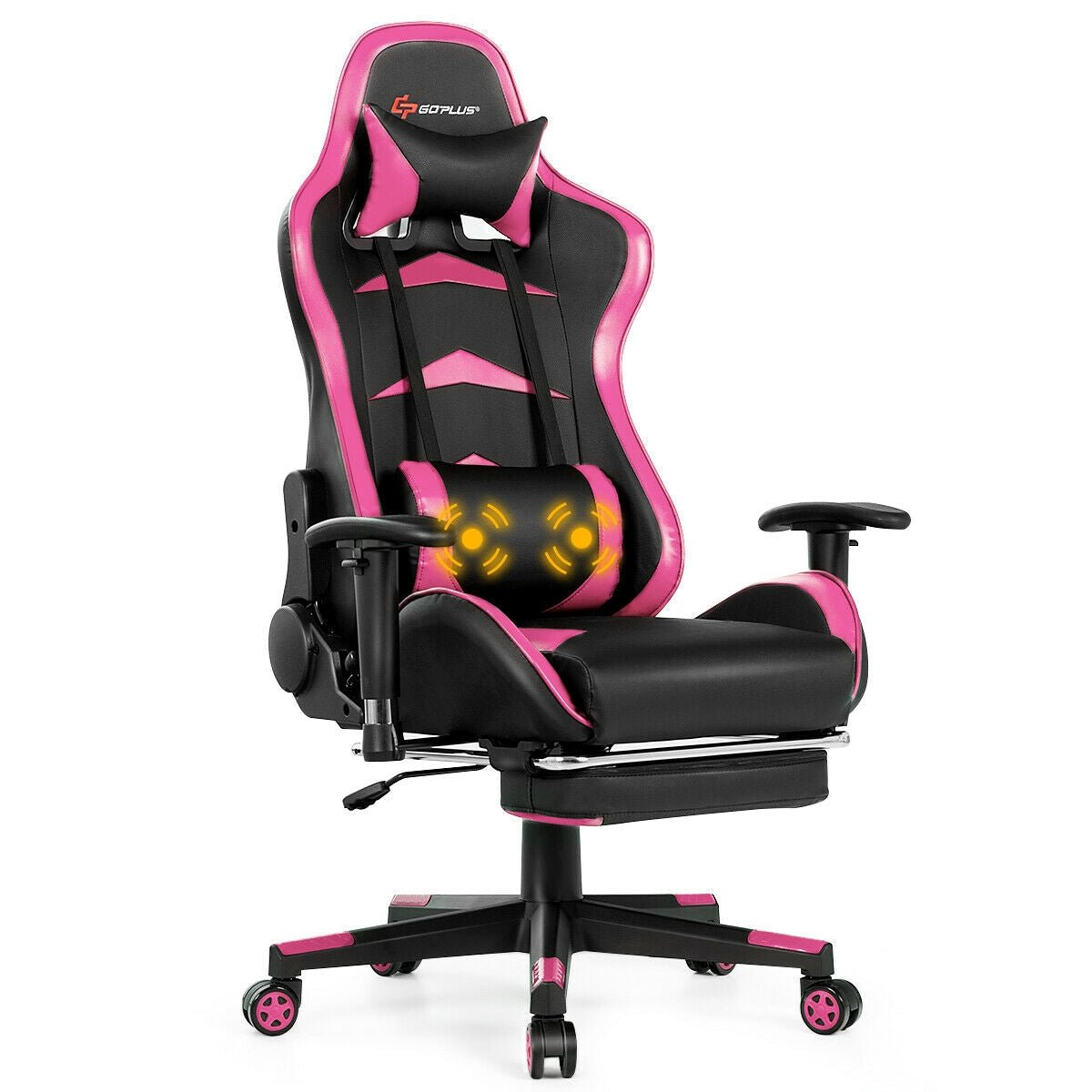 Massage Gaming Chair with Footrest - NEXVADO