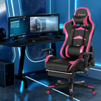 Massage Gaming Chair with Footrest - NEXVADO
