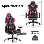 Massage Gaming Chair with Footrest - NEXVADO