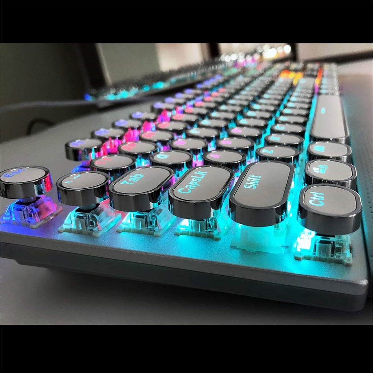Punk Green Axis Notebook Computer Wired Gaming Keyboard - NEXVADO