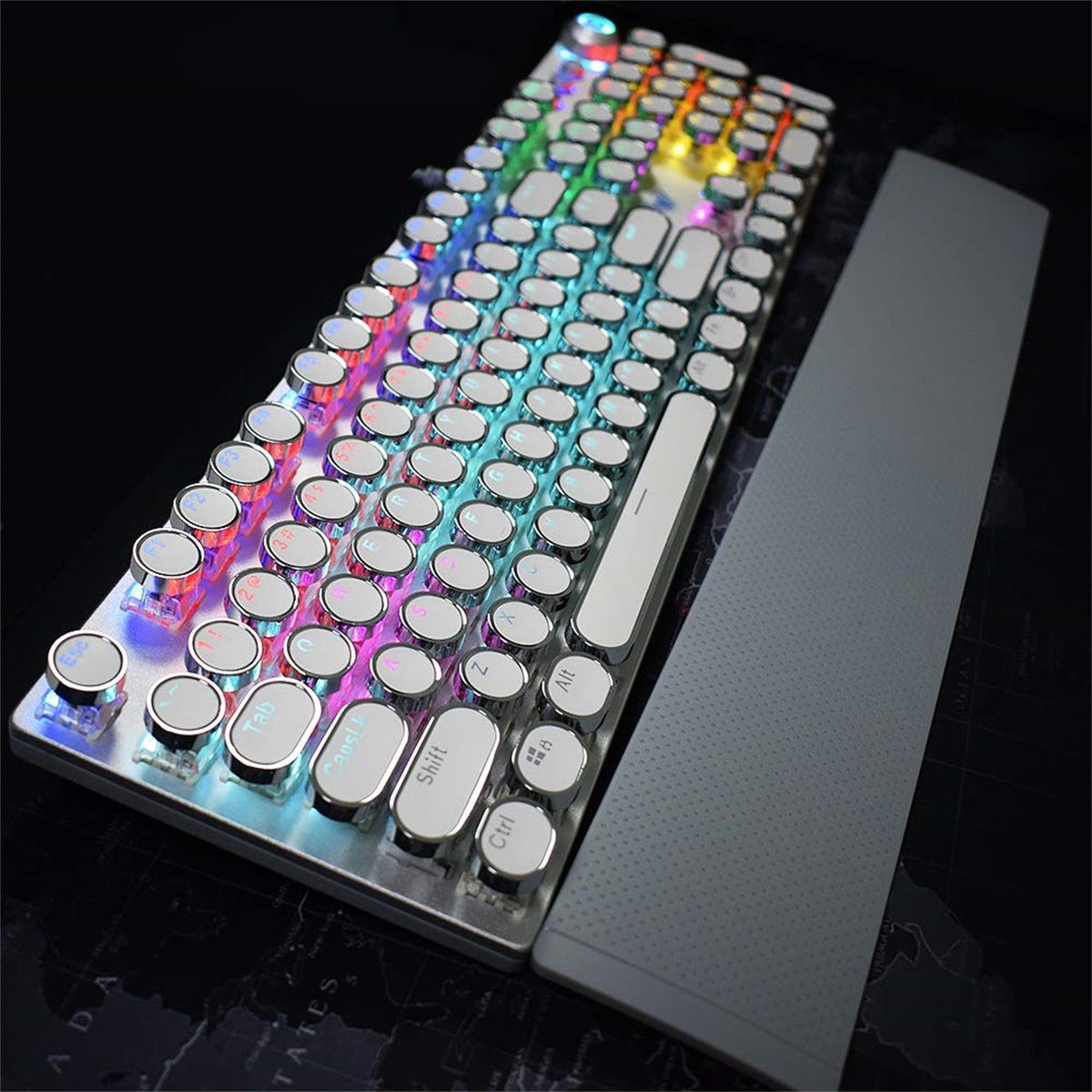 Punk Green Axis Notebook Computer Wired Gaming Keyboard - NEXVADO