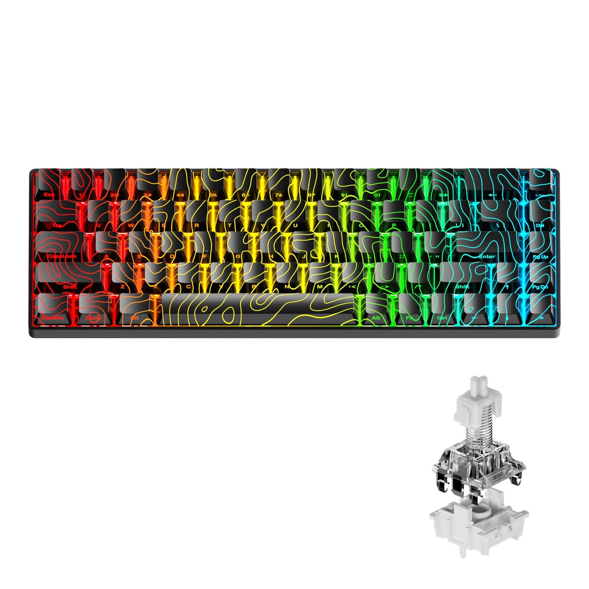 XVX HE68 68% Rapid Trigger Hall Effect Wired Magnetic Gaming Keyboard - NEXVADO