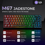 XVX M67 JadeStone Interstellar Black Tri-Mode RGB Mechanical Keyboard - NEXVADO